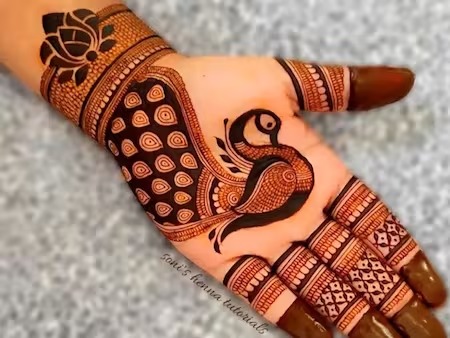 Heart Shape Arabic Mehndi Design for Hand | Mehndi designs for hands,  Unique mehndi designs, Henna tattoo designs