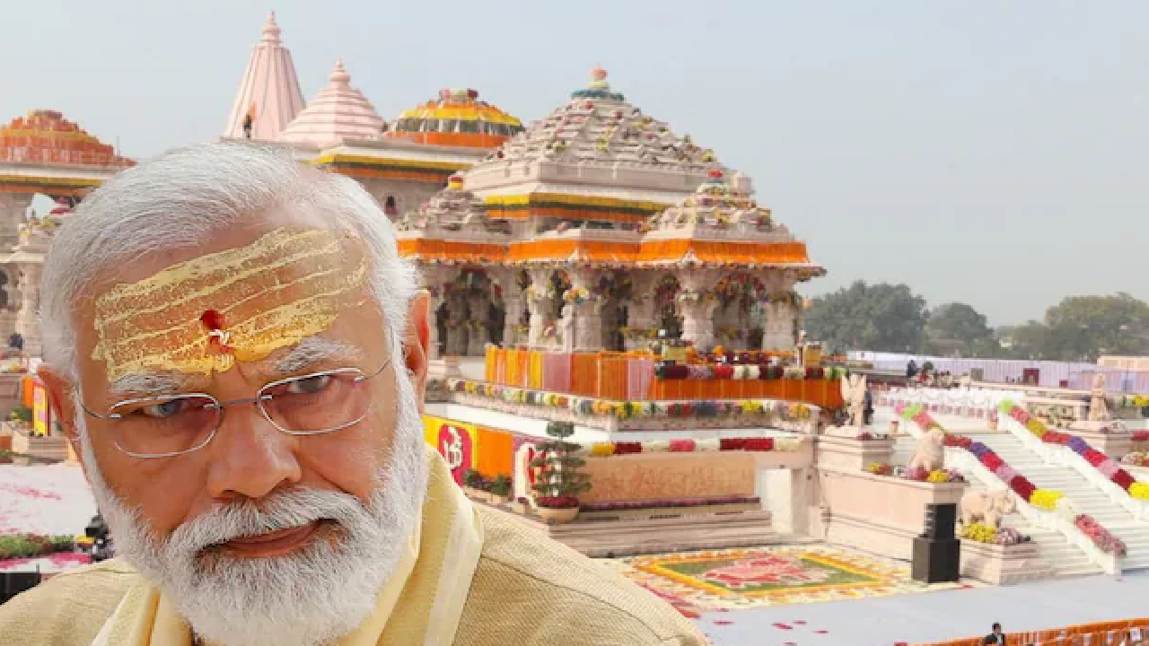 ​रामजन्मभूमि के शिखर पर कल भगवा ध्वज फहराएंगे पीएम मोदी, दुल्हन की तरह सजी अयोध्या