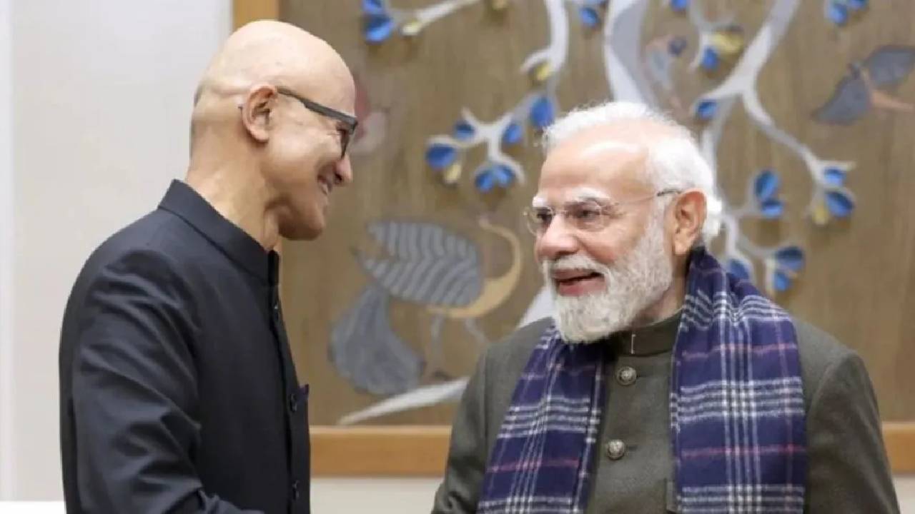 भारत में 1.5 लाख करोड़ रुपए निवेश करेगा माइक्रोसॉफ्ट, पीएम मोदी ने मिल सत्य नडेला