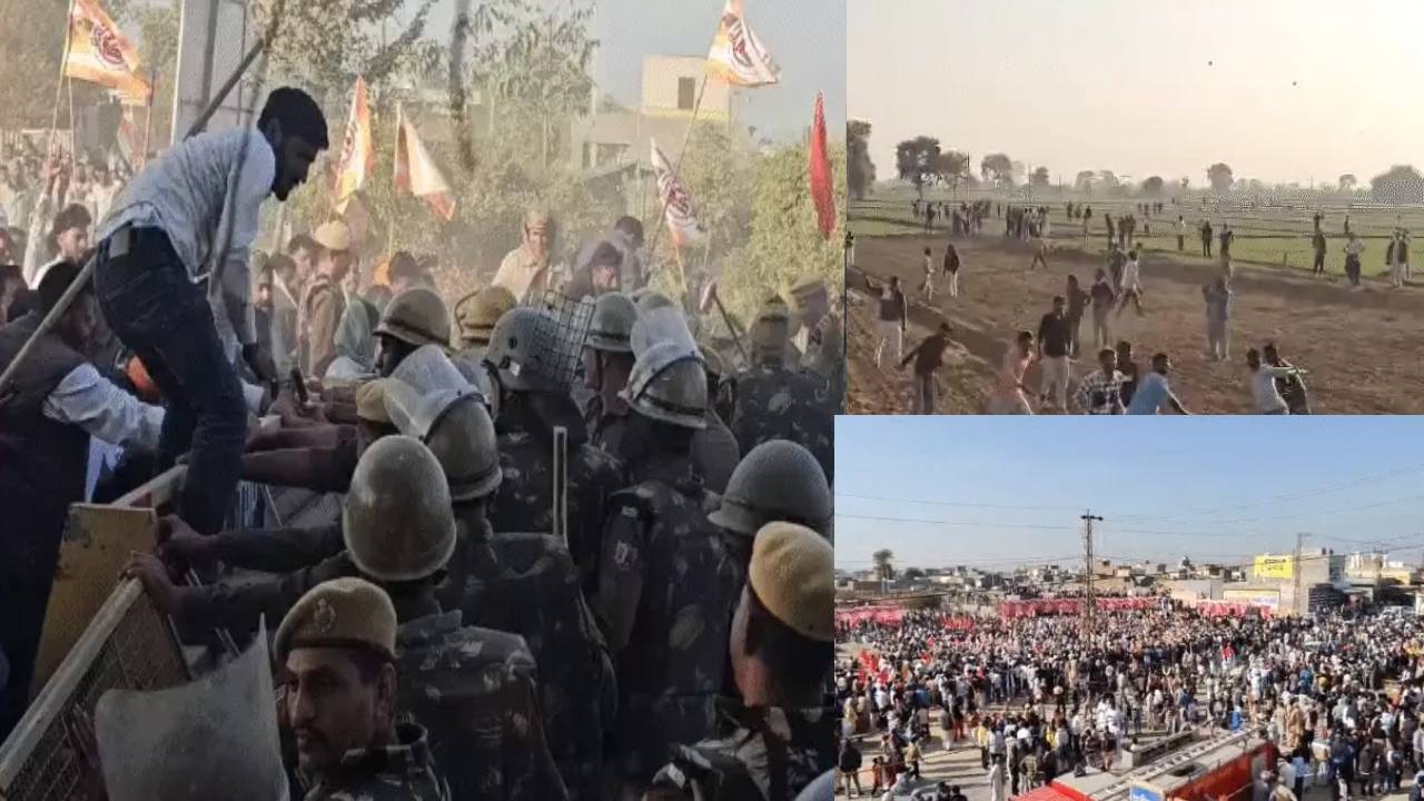 ​हनुमानगढ़ में किसानों ने गाड़ियों में आग लगाई, पुलिस से झड़प में कांग्रेस विधायक घायल