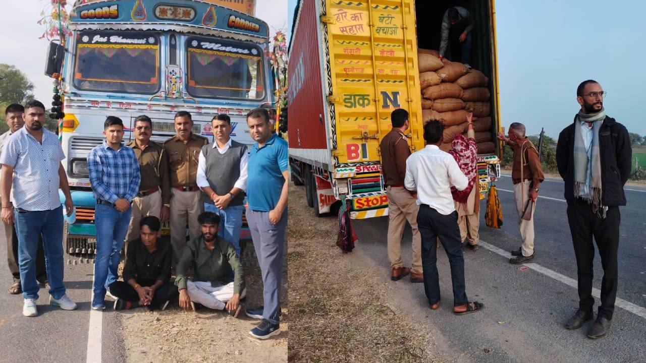 ​प्रदेश में अवैध मदिरा पर कार्यवाही, ट्रक में गुप्त चेम्बर से शराब की 498 पेटी बरामद