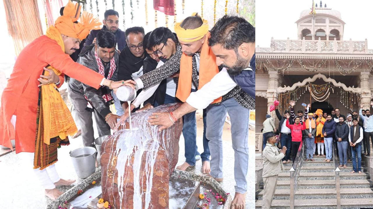 ​विधायक गोपाल शर्मा ने पूंछरी का लौठा में किए श्रीनाथजी के दर्शन-पूजन, गिरिराज महाराज का किया अभिषेक