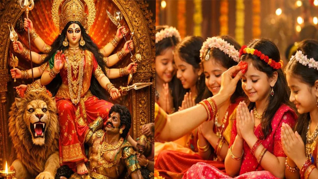 ​चैत्र नवरात्र की नवमी पर करें कन्या पूजन, जानें शुभ मुहूर्त