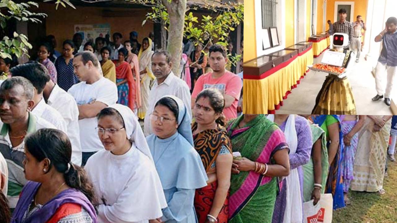 शाम 5 बजे तक असम में 84.42%, केरलम में 75.01% और पुडुचेरी में 86.92% वोटिंग