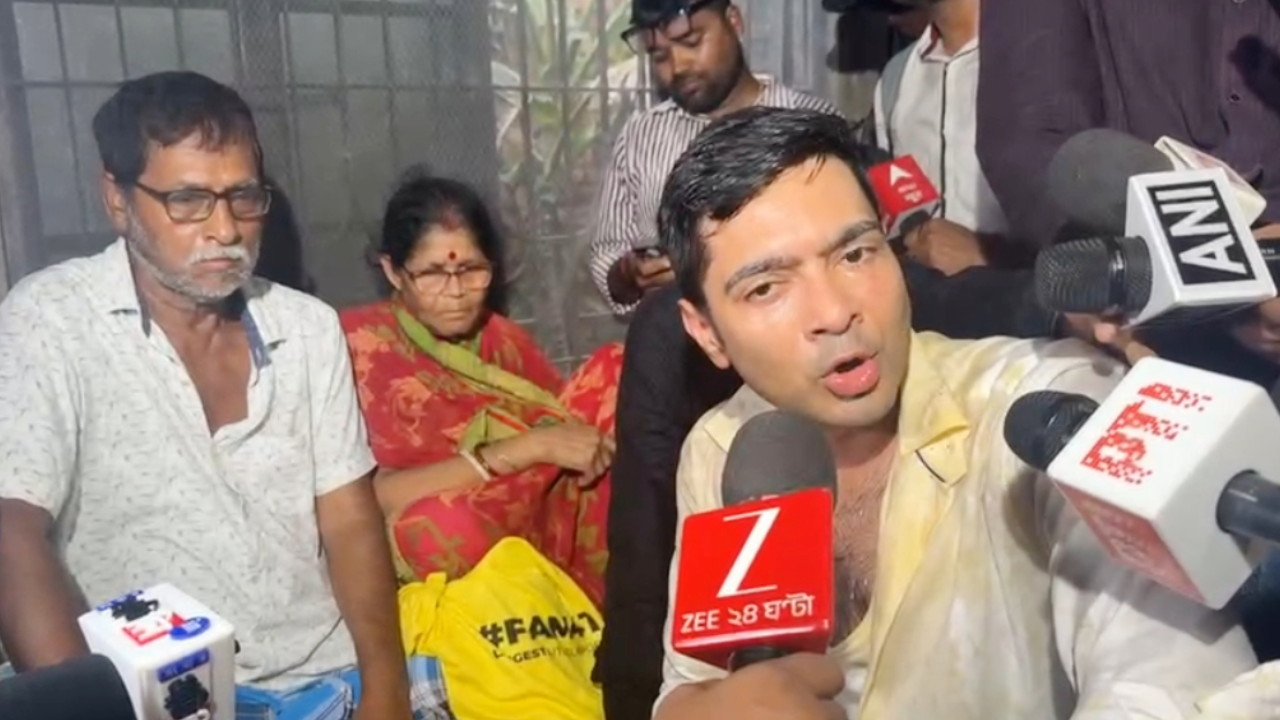 ​अभिषेक बनर्जी का विरोध, हंगामे के बीच मृतक कार्यकर्ता के परिवार से मिले