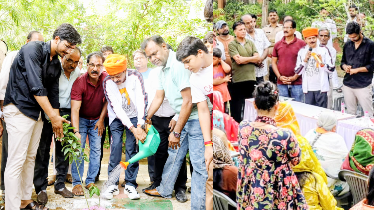 ​‘एक पेड़ माँ के नाम’...विधायक शर्मा ने गोपालबाड़ी में किया पौधारोपण, परिंडे भी बांधे