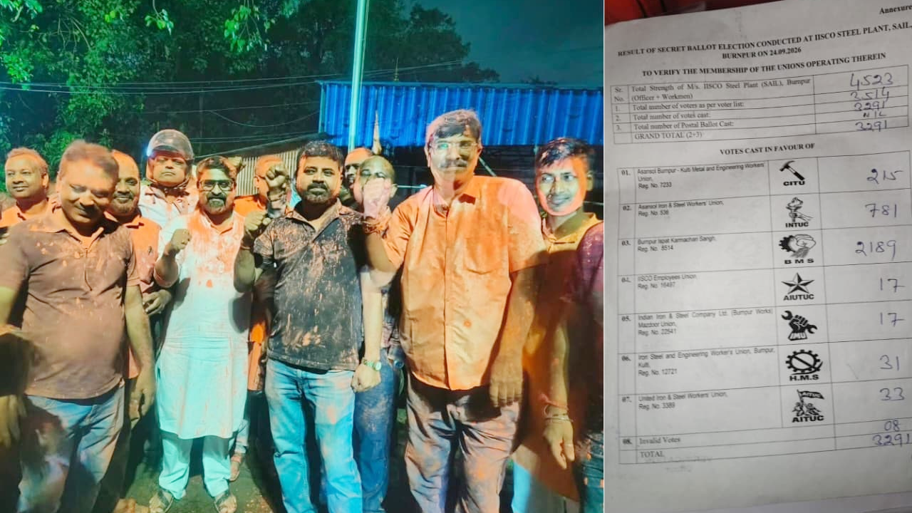 ​इस्को स्टील प्लांट में भारतीय मजदूर संघ की बड़ी जीत, श्रमिकों ने जताया संगठन पर भरोसा