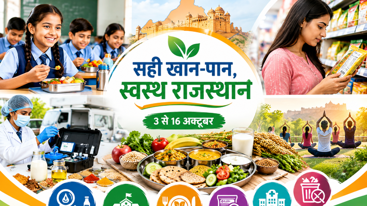 CM भजनलाल शर्मा की पहल: 3 से 16 अक्टूबर तक स्कूलों से लेकर अस्पतालों तक गूंजेगा-'मिलावट को हराएं, सुरक्षित खाएं'