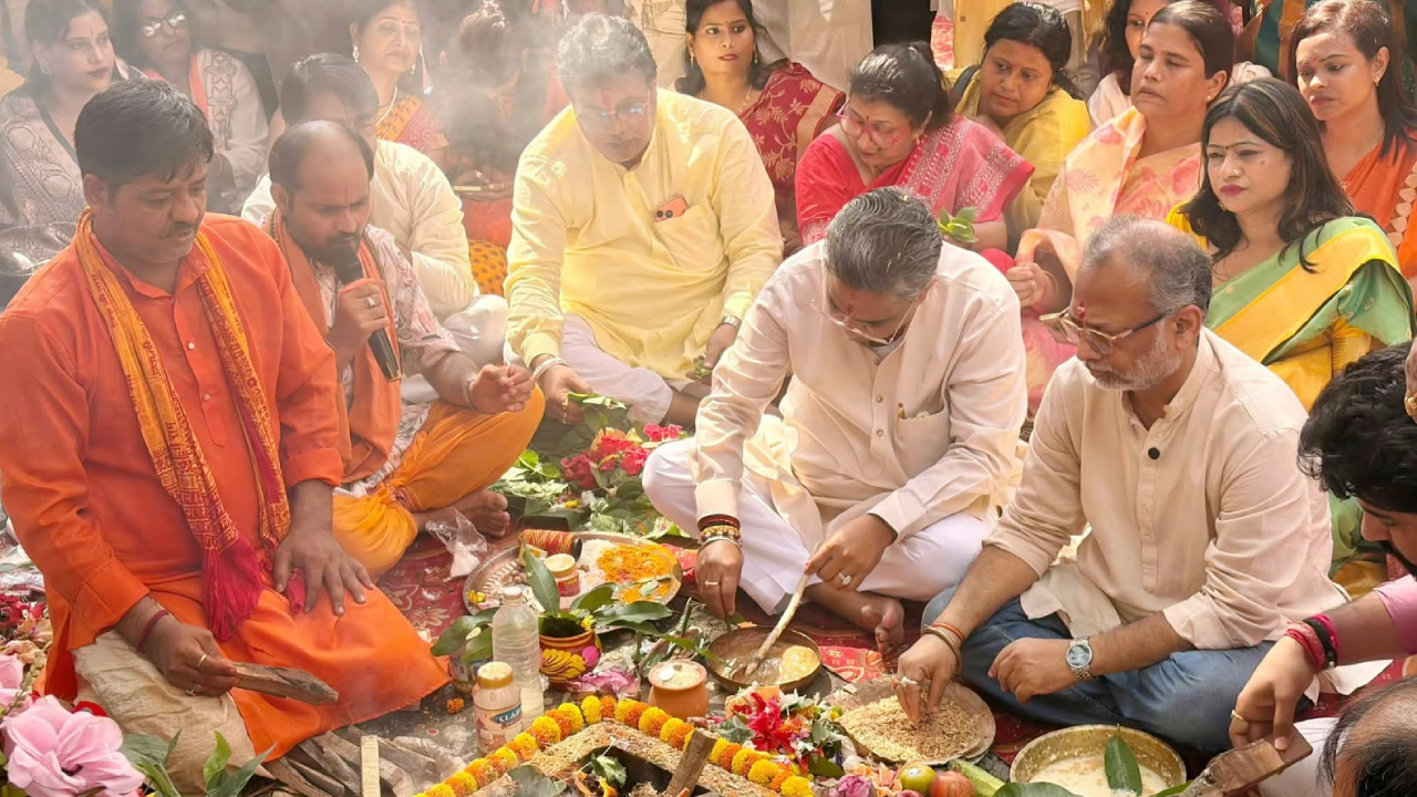 ​आसनसोल में भाजपा के नए जिला कार्यालय का भूमि पूजन, सुनील बंसल ने रखी संगठन विस्तार की मजबूत नींव