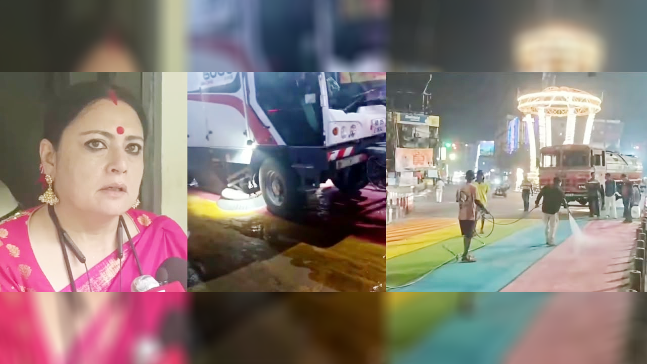 ​चिंगरीहाटा हादसे के बाद सतर्कता, आसनसोल में भी सड़क से हटाया गया पेंट